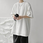 Hearujoy New Summer Men's Ripped Hole T Shirt Fashion T Shirt Mens Oversized Hip Hop Short Sleeve Mens Streetwear Casual Top Tees